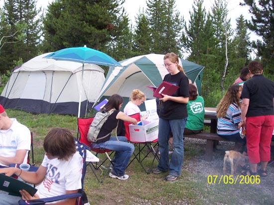 2006 family reunion in Yellowstone National Park